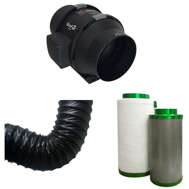 150mm Carbon Filter Kit w/ Inline Fan