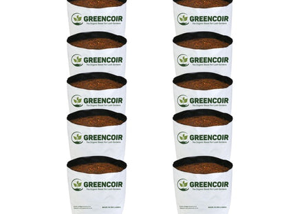 GreenCoir 1 Gallon Open Top Grow Bag 100% Coco 10Pack