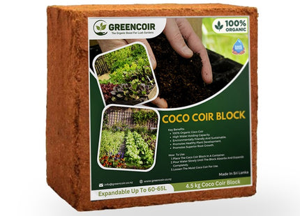 GreenCoir 4.5KG compressed Coco (60L)