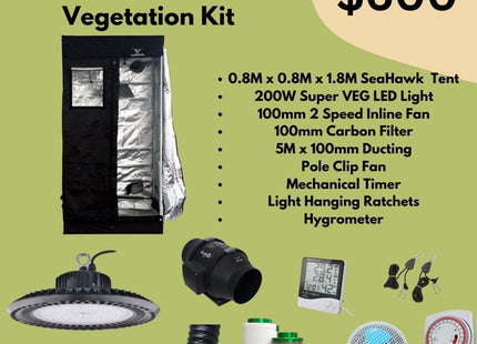 "Mothers Little Helper" 0.8M x 0.8M Vegetation Tent Kit