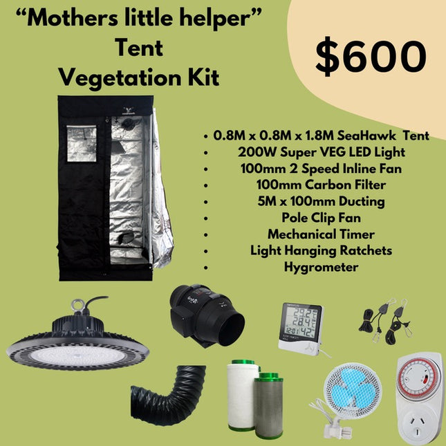 "Mothers Little Helper" 0.8M x 0.8M Vegetation Tent Kit
