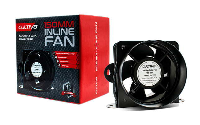 Cultiv8 In-Line Axial Fan 150mm