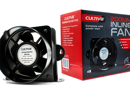 Cultiv8 In-line Axial Fan 200mm