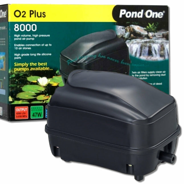 Pond One O2 plus 8000 Air Pump (20 Outlet)