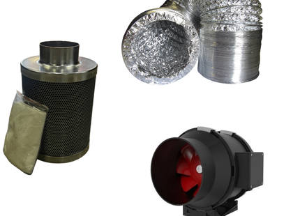 100mm Carbon Filter Kit w/ Inline Fan
