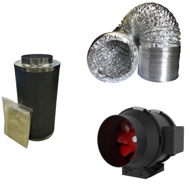 200mm Carbon Filter Kit w/ Inline Fan