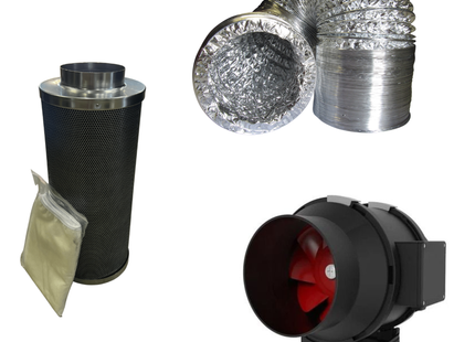 150mm Carbon Filter Kit w/ Inline Fan