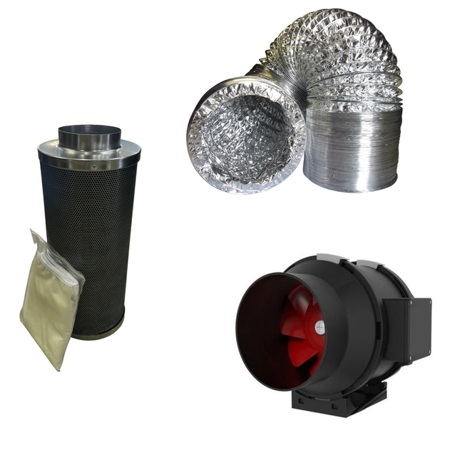 150mm Carbon Filter Kit w/ Inline Fan