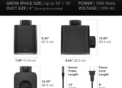AC Infinity Thermoforge T7 Heater 1000W