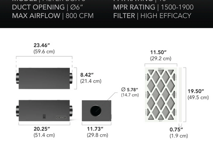 AC Infinity 6" Air Filter Box (150mm)