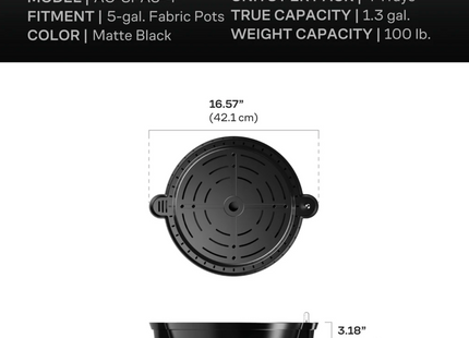 AC Infinity Self-Watering Fabric Pot Base - 4 pack