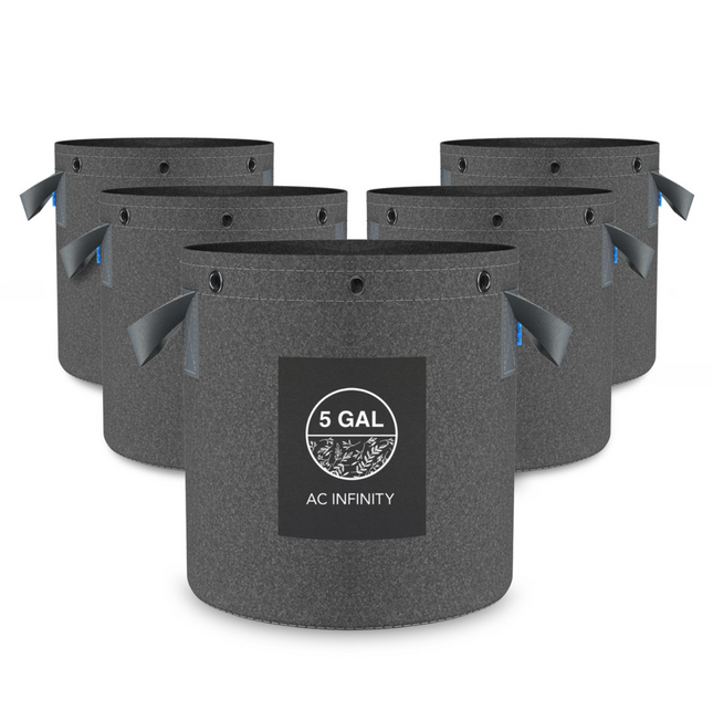 AC Infinity Heavy Duty Fabric Pots 5 Gallon 5 Pack