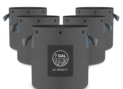 AC Infinity Heavy Duty Fabric Pots 7 Gallon 5 Pack