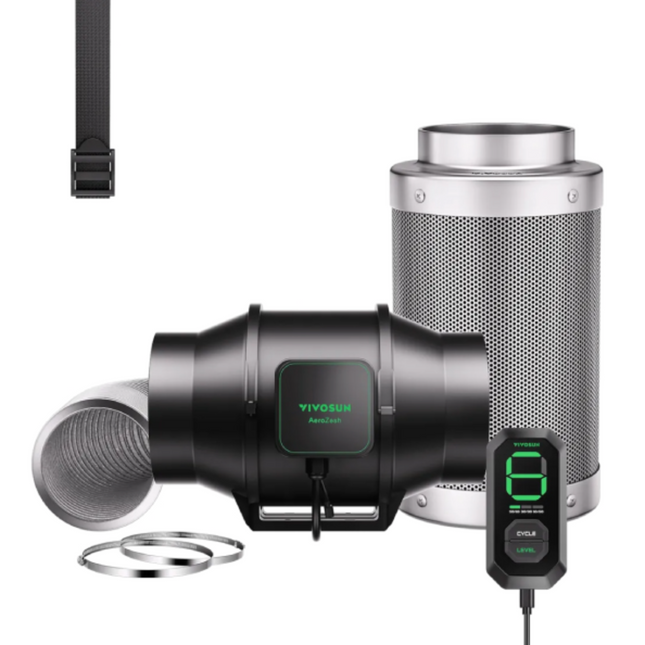 VivoSun AeroZesh S6 150mm Fan+Filter+Duct Combo