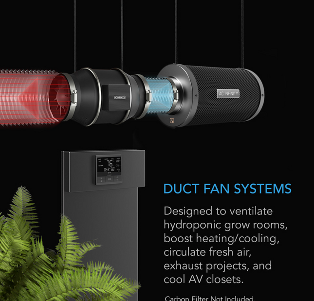 AC Infinity T4 100mm Fan + Filter + Duct kit