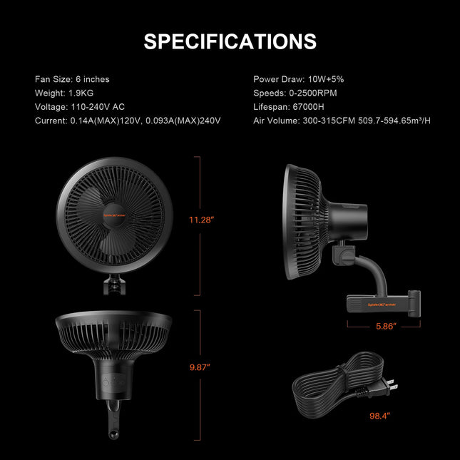 Spider Farmer Clip Fan