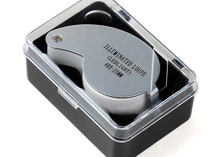 Mini 40X Jewellers 25mm Loupe w/ LED Lights