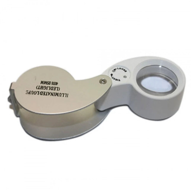 Mini 40X Jewellers 25mm Loupe w/ LED Lights