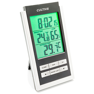 Cultiv8 Digital Thermometer and Hygrometer